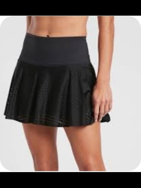 Athleta Dresses & Skirts - Athleta Black Laser-Cut Circle Skirt with Wide Waistband